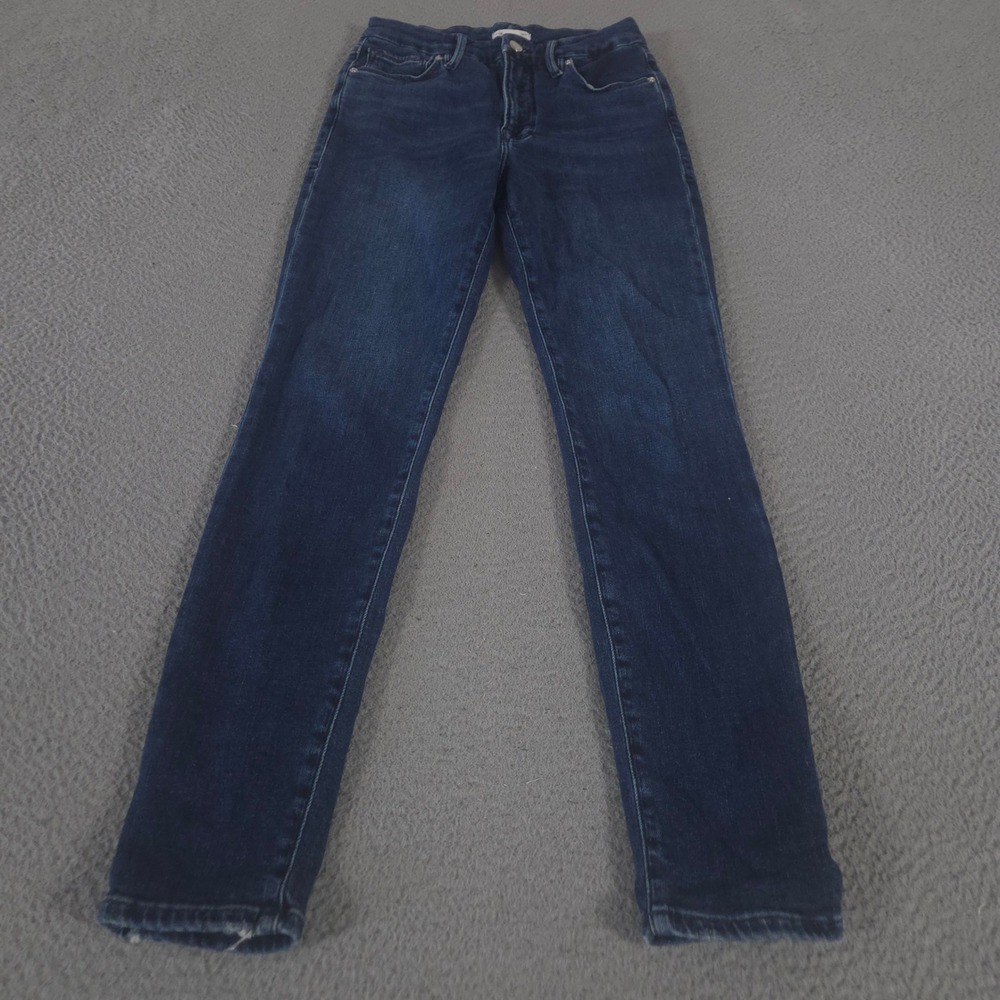 Good American Jeans Womens 4/27  Skinny Cashmere Blend High Rise Stretch Denim
